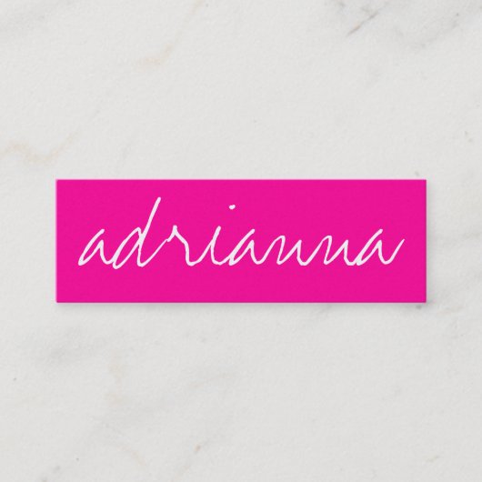 311 Visitekaartje Aangepaste naam Hot Pink (Voorkant)