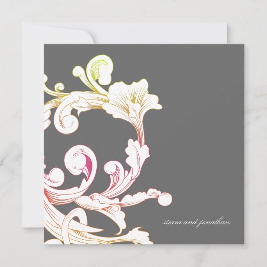 311-Vivid Foliage Flare Grey Kaart (Voorkant)