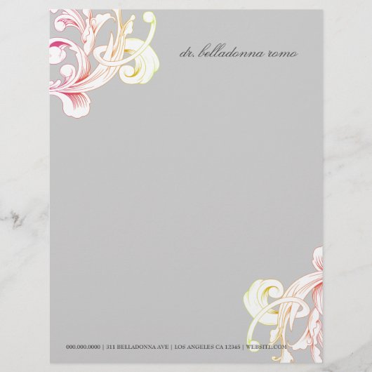 311-Vivid Foliage Grey Flare Briefhoofd (Voorkant)