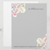311-Vivid Foliage Grey Flare Briefhoofd (Voorkant / Achterkant)