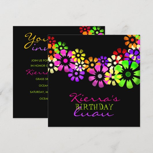 311 Vloerdouche-uitnodiging Kaart (Voorkant / Achterkant)