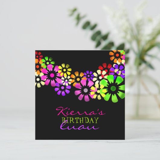 311 Vloerdouche-uitnodiging Kaart (Staand voorkant)