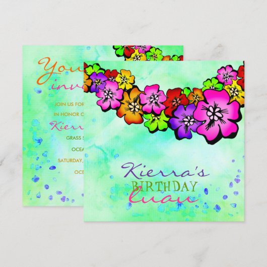 311 Vloerdouche — Uitnodiging | Water (Voorkant / Achterkant)