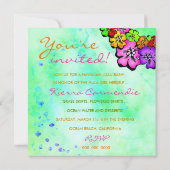 311 Vloerdouche — Uitnodiging | Water (Achterkant)