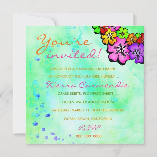 311 Vloerdouche — Uitnodiging | Water (Achterkant)