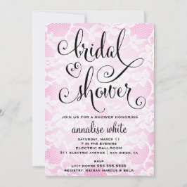 311 Vrijgezellenfeest Roze lazen Shower-uitnodigin Kaart