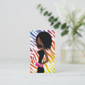 311-ware kleuren regenboog | A American Fashionist Visitekaartje (Staand voorkant)