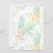 311 Watercolor Ananas Verlovingskaart Aankondiging (Achterkant)