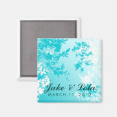 311-WEELDERIG BLAUW BEWAAR DE DATUM MAGNEET (Voorkant / Achterkant)