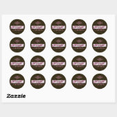 311-WEELDERIGE ROZE & CHOCOLADE sticker (Vel)