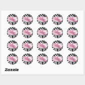 311 weelderige roze schotel kussen sassy snoepjes ronde sticker (Vel)