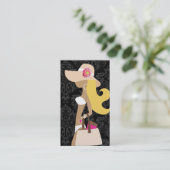 311 White Bikini Pink Floral Fashionista Blonde Visitekaartje (Staand voorkant)