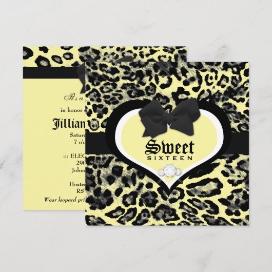 311 Wild op Heart Sweet Sixteen | Quinceanera Kaart (Voorkant / Achterkant)