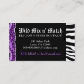 311 Wilde mengeling in Paars Visitekaartje (Achterkant)
