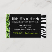 311 Wilde mix in overeenkomende Limoen Visitekaartje (Achterkant)