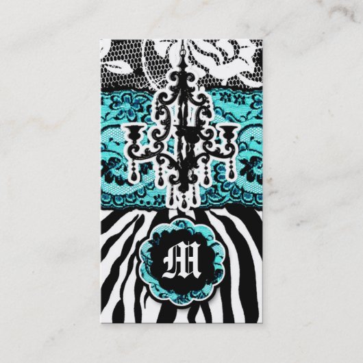 311 Wilde mix n Match Turquoise Blue Visitekaartje (Voorkant)