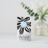 311 Wilde Zebra Vloer Aqua Diamond Visitekaartje (Staand voorkant)