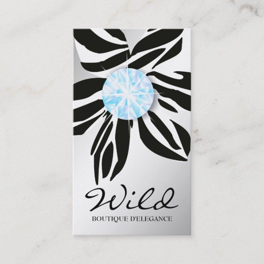 311 Wilde Zebra Vloer Aqua Diamond Visitekaartje (Voorkant)