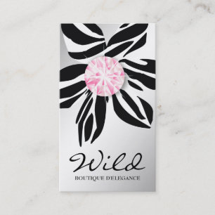 311 Wilde Zebra Vloer   Roze Diamond S Visitekaartje