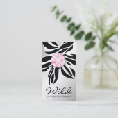 311 Wilde Zebra Vloer | Roze Diamond S Visitekaartje (Staand voorkant)