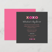 311 XOXO Grijze harten in rij Kaart (Voorkant / Achterkant)