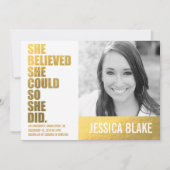 311 Ze dacht dat ze het kon, dus ze deed Afstudere Aankondiging (Voorkant)