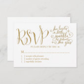 311 Ze verlaat een kleine RSVP met Sparkle (Voorkant / Achterkant)