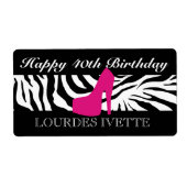 311 Zebra Heel Pink Label (Voorkant)