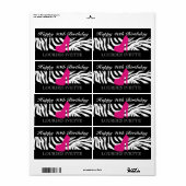 311 Zebra Heel Pink Label (Full Sheet)