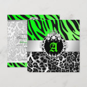 311-Zebra-LeoTique Diamonds n' Kisses Sweet 16 Kaart (Voorkant / Achterkant)