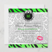 311-Zebra-LeoTique Diamonds n' Kisses Sweet 16 Kaart (Achterkant)