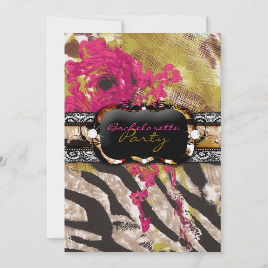 311 Zebra Roos roze Kaart (Voorkant)