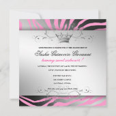 311-Zebra Shimmer Black Bow Pink | Zoet 16 Kaart (Achterkant)