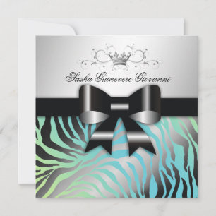 311-Zebra Shimmer Black Turquoise-Limoen Zoet 1 Kaart