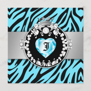 311 Zebra Tique Kiss Queen of Hearts Sweet16 Kaart