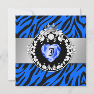 311 Zebra Tique Kiss Queen of Hearts Sweet 16 Kaart