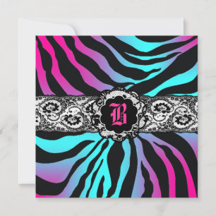 311 Zees Safari Electric Blue Black Stripes Kaart