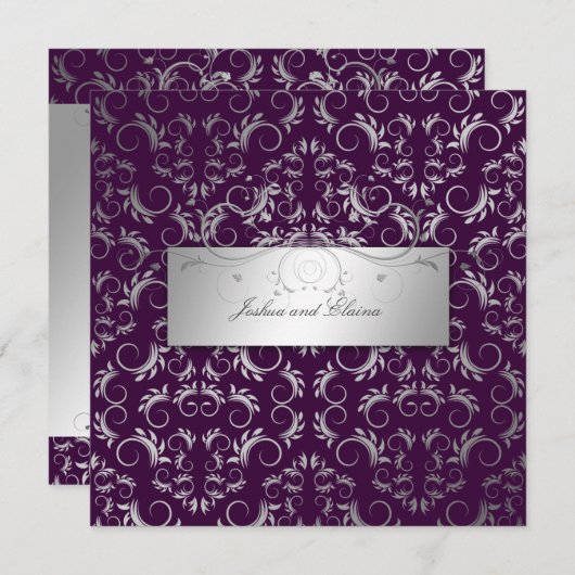 311-Zilver Divine | Eggplant Kaart (Voorkant / Achterkant)