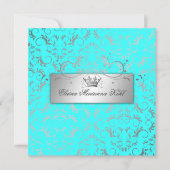 311-Zilver Divine | Luscious Turquoise Sweet 16 Kaart (Voorkant)