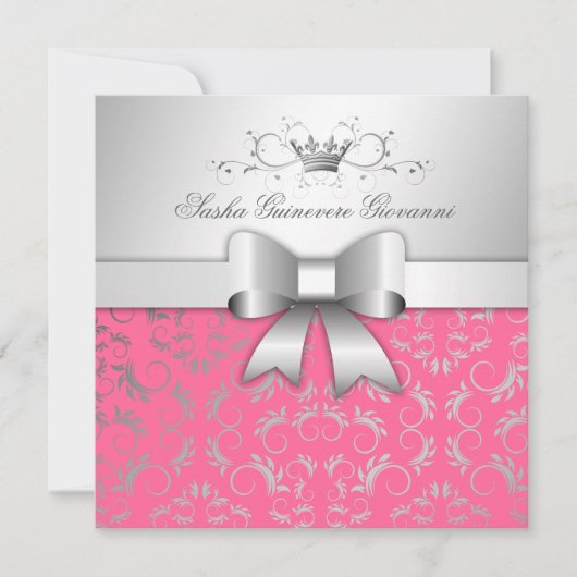 311-Zilver-wijnboei | Luscious Pink Sweet 16 Kaart (Voorkant)