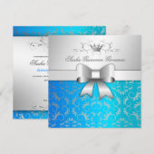 311-Zilver-wijnboei | Tropisch blauw zoen 16 Kaart (Voorkant / Achterkant)