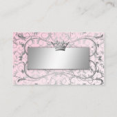 311-Zilverkleurde, gezoete roze plaatsinstelling Plaatskaartje (Achterkant)