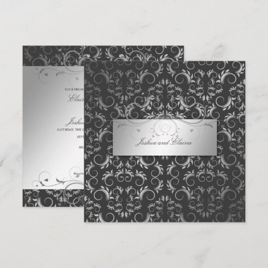 311-zilverkleurige steenkoolgrijs kaart (Voorkant / Achterkant)