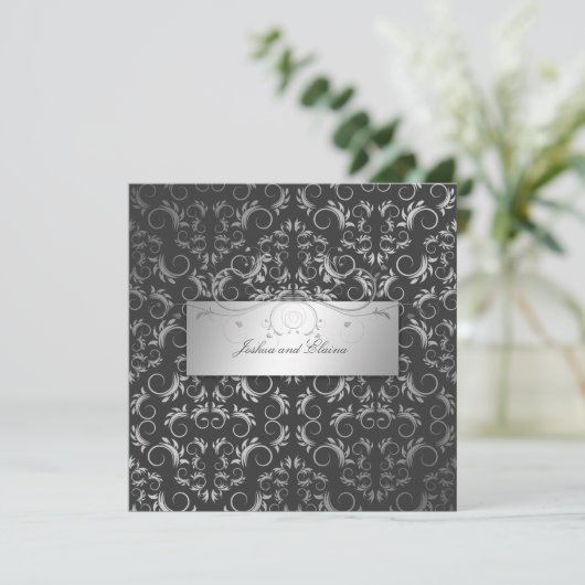 311-zilverkleurige steenkoolgrijs kaart (Staand voorkant)