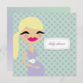 311-Zwangere mammie - Blonde Kaart (Voorkant / Achterkant)