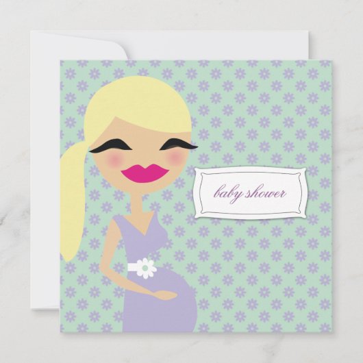 311-Zwangere mammie - Blonde Kaart (Voorkant)