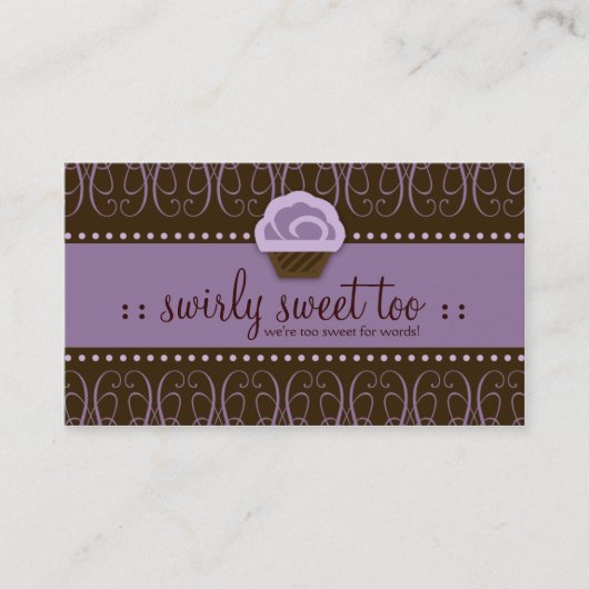 311 Zwemig Paars chocolade Visitekaartje (Voorkant)