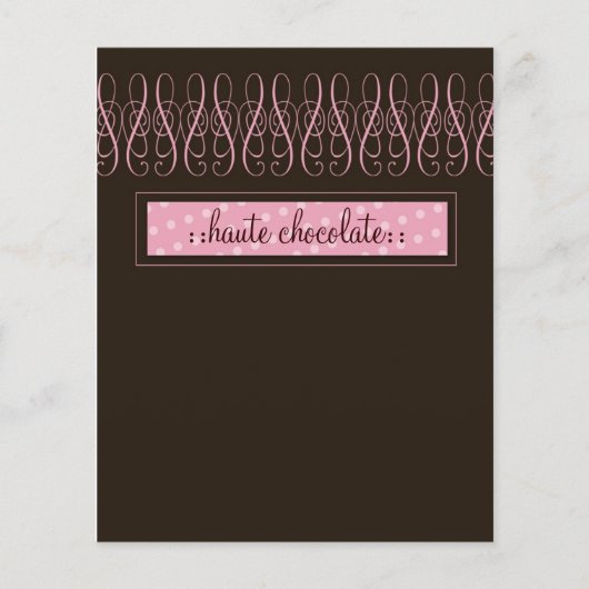 311-Zwriembrochure met zoete chocolade Flyer (Voorkant)