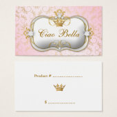 311Ciao Bella Golden Divine Roze Prijs Label Visitekaartjes (Voorkant /achterkant)