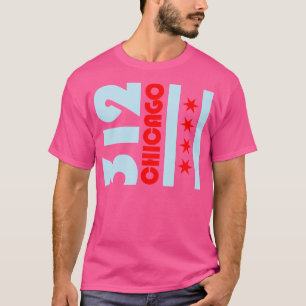 312 Chicago Flag Illinois Chi Town T-shirt